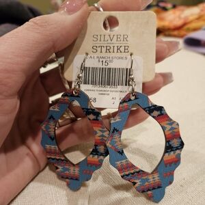 Aztec Western Teardrop Earrings